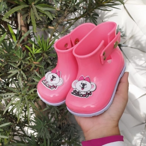 Bota Botinha Galochinha Infantil Babê Meninas Impermeável Cano Curto