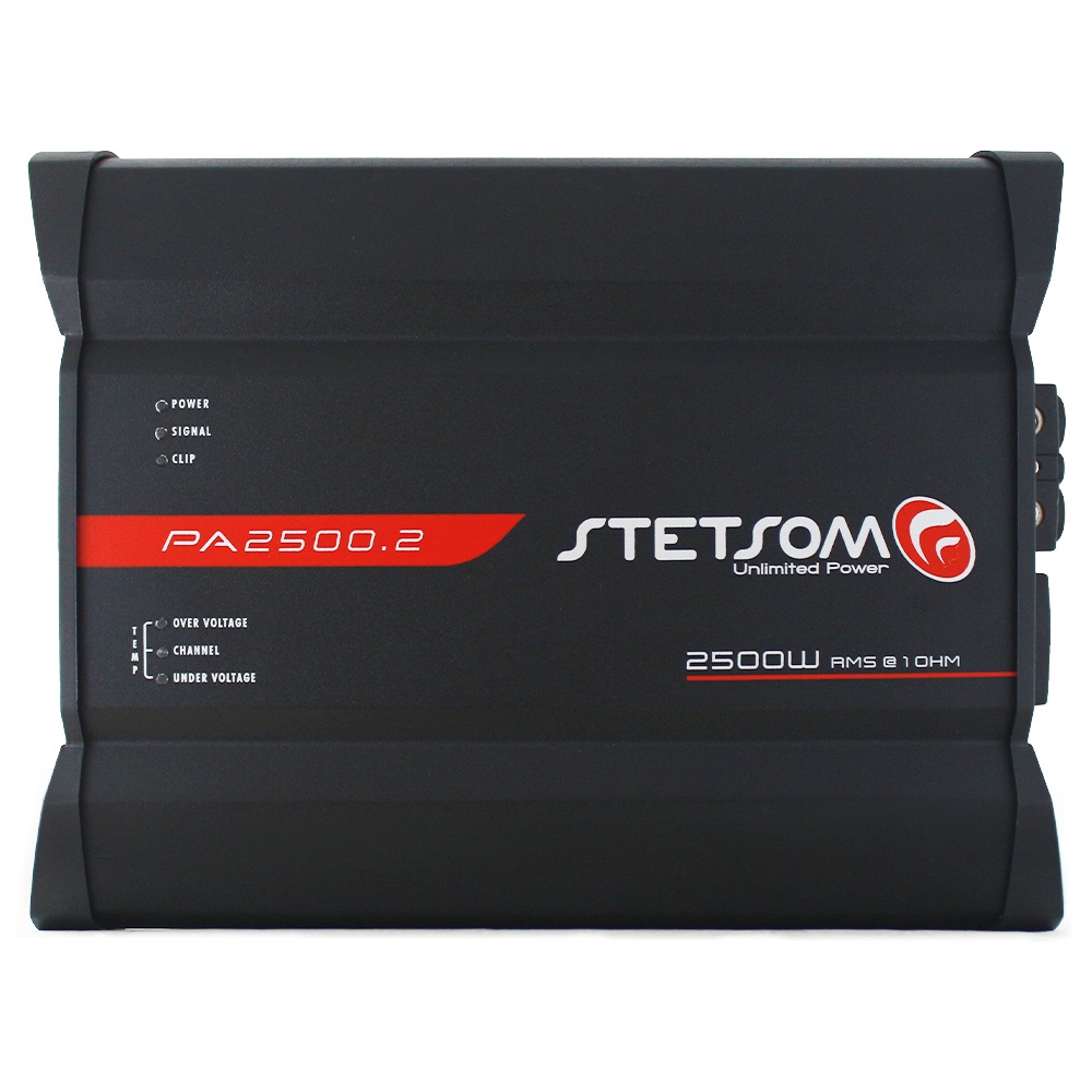 Modulo Amplificador Stetsom 2500 Rms PA-2500.2 Stereo Digital 2 Canais 1 Ohm Classe D Bass Boost Level