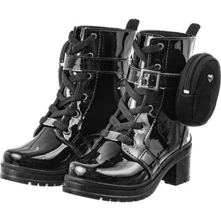 Bota Montaria GiGiL Teen Infantil Coturno Salto Menina Cano Curto Bag Blogueira Confortável Moda Atual Festa