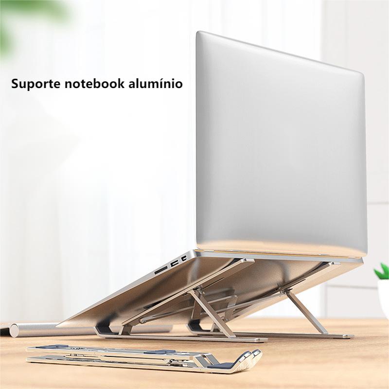 Suporte notebook alumínio metal Dobrável Ergonômico Portátil Tablet Laptop FF0036