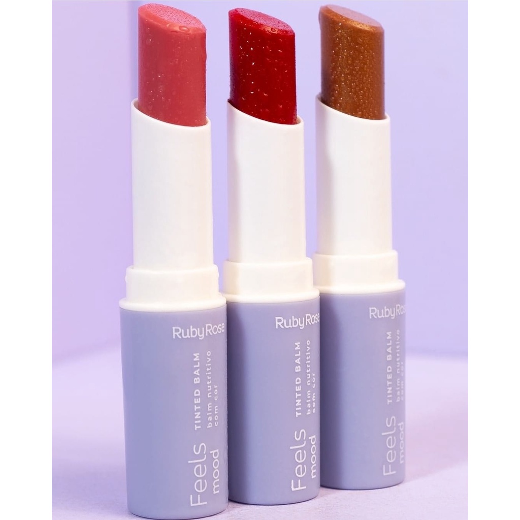 Tinted Balm Nutritivo Com Cor Feels Mood Ruby Rose Shopee Brasil