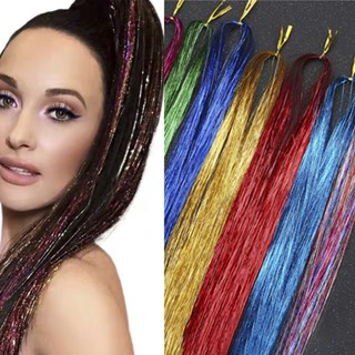 Cabelo laser Colorido Brilhante Peruca Dupla Especialmente Feita