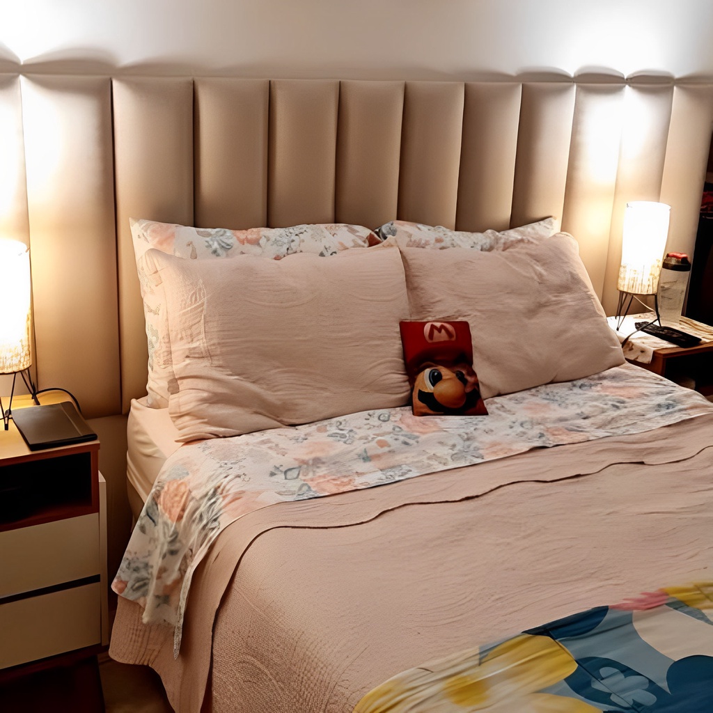 CABECEIRA DE CAMA ESTOFADA DECORATIVA EM MODULOS O ANUNCIO É PARA 1 PEÇA 20X60