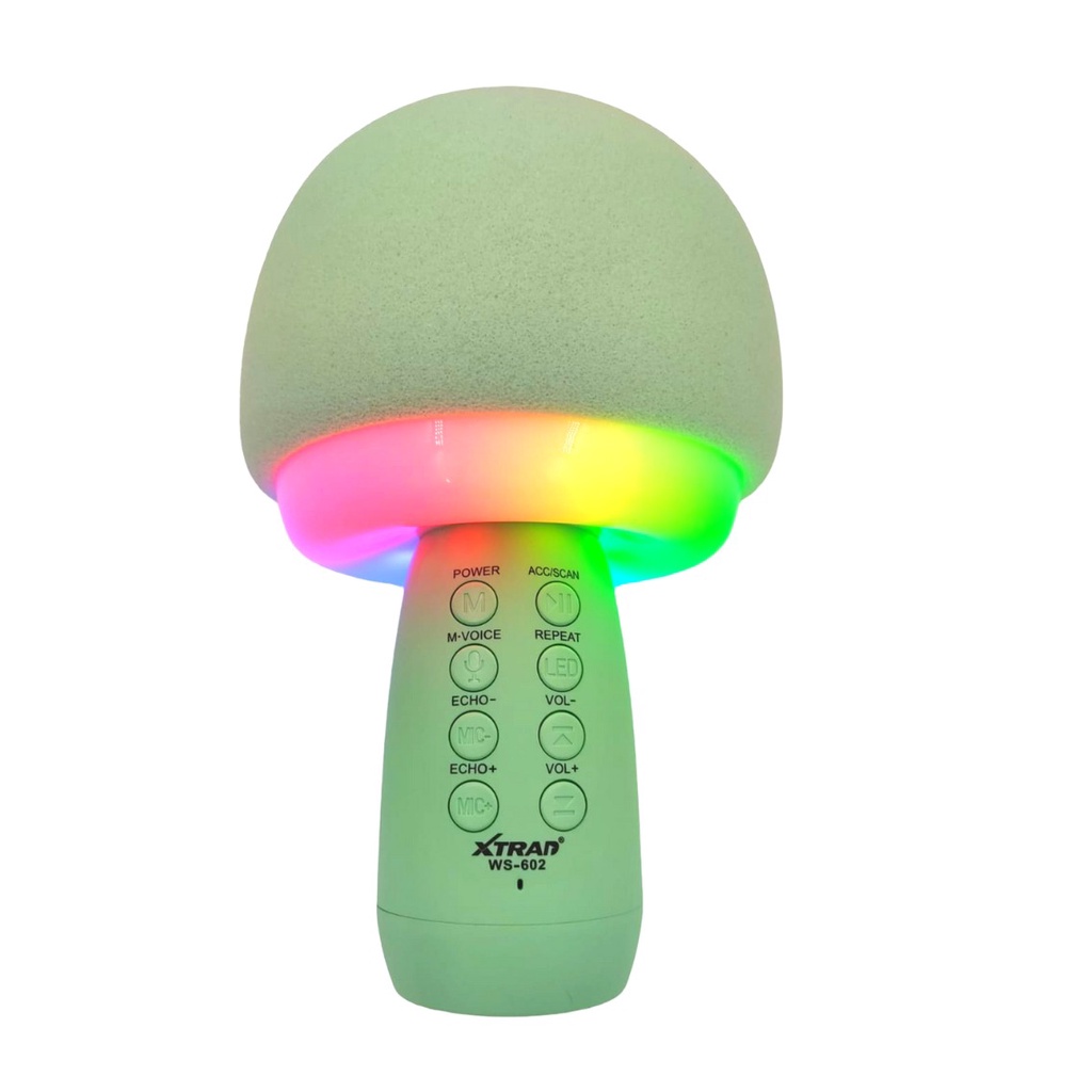 Microfone Karaoke Bluetooth Fm Usb com Caixa de som RádioSem Fio Speaker Led