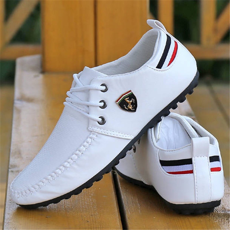Sapatos Masculinos Branco Respirável Linho Sem Laço Tamanho 39-46
