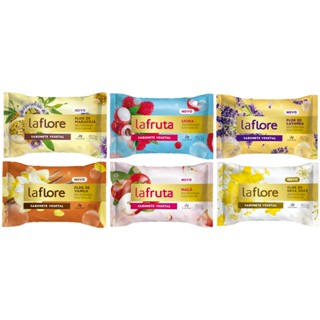 Kit 6 UN Sabonetes Barra Davene La Flore/Fruta 150gr - Dobro do tamanho alta perfumação, 100% vegetal