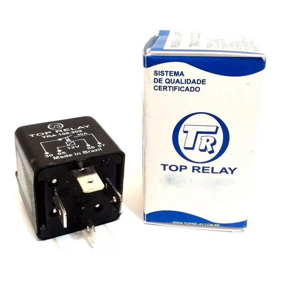 Rele Auxiliar 4 Pinos 12V 40A (Unidade) - Spare Parts and Accessories for Vehicles