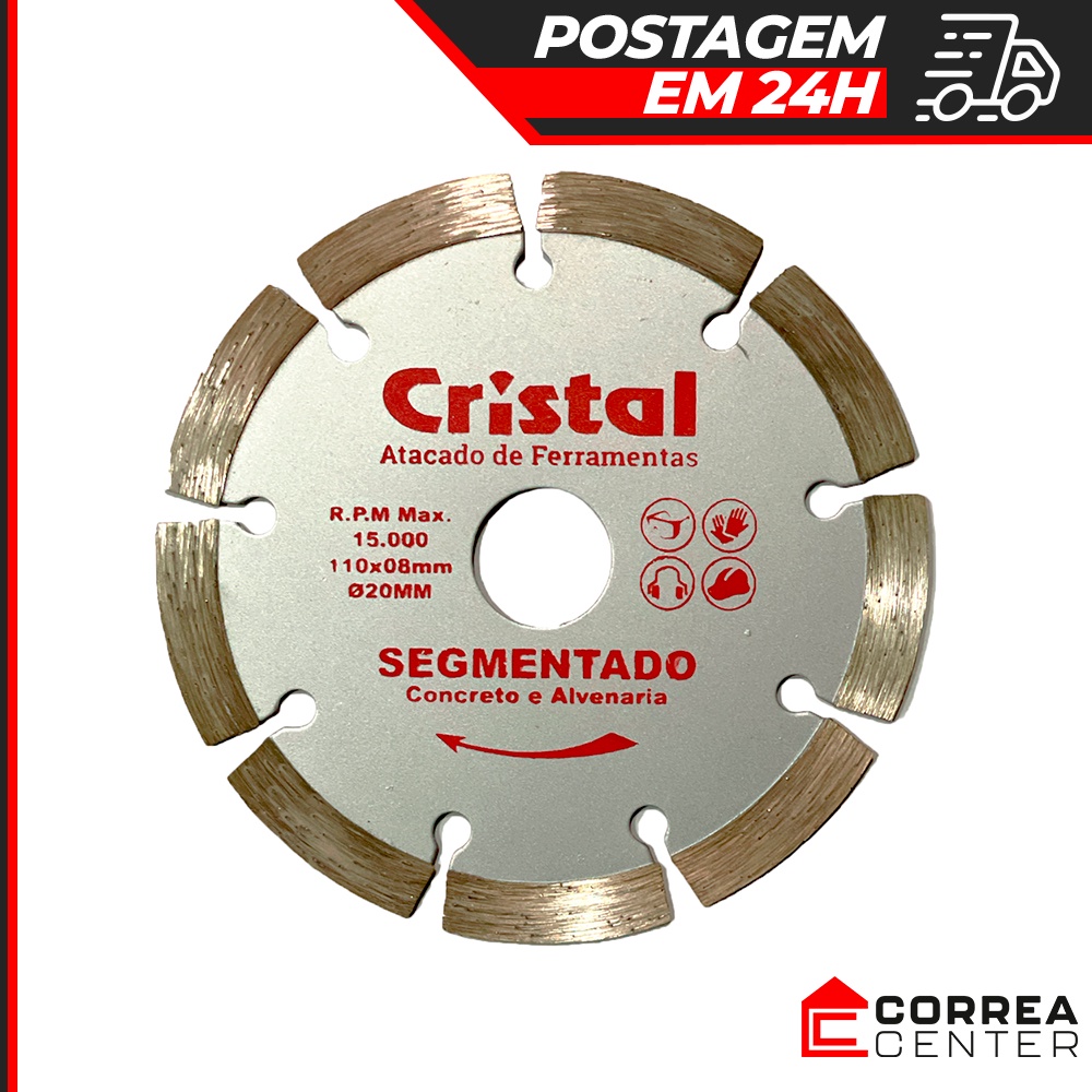 Disco de Corte Cristal Segmentado Diamantado Uso Geral 20mm | Shopee Brasil