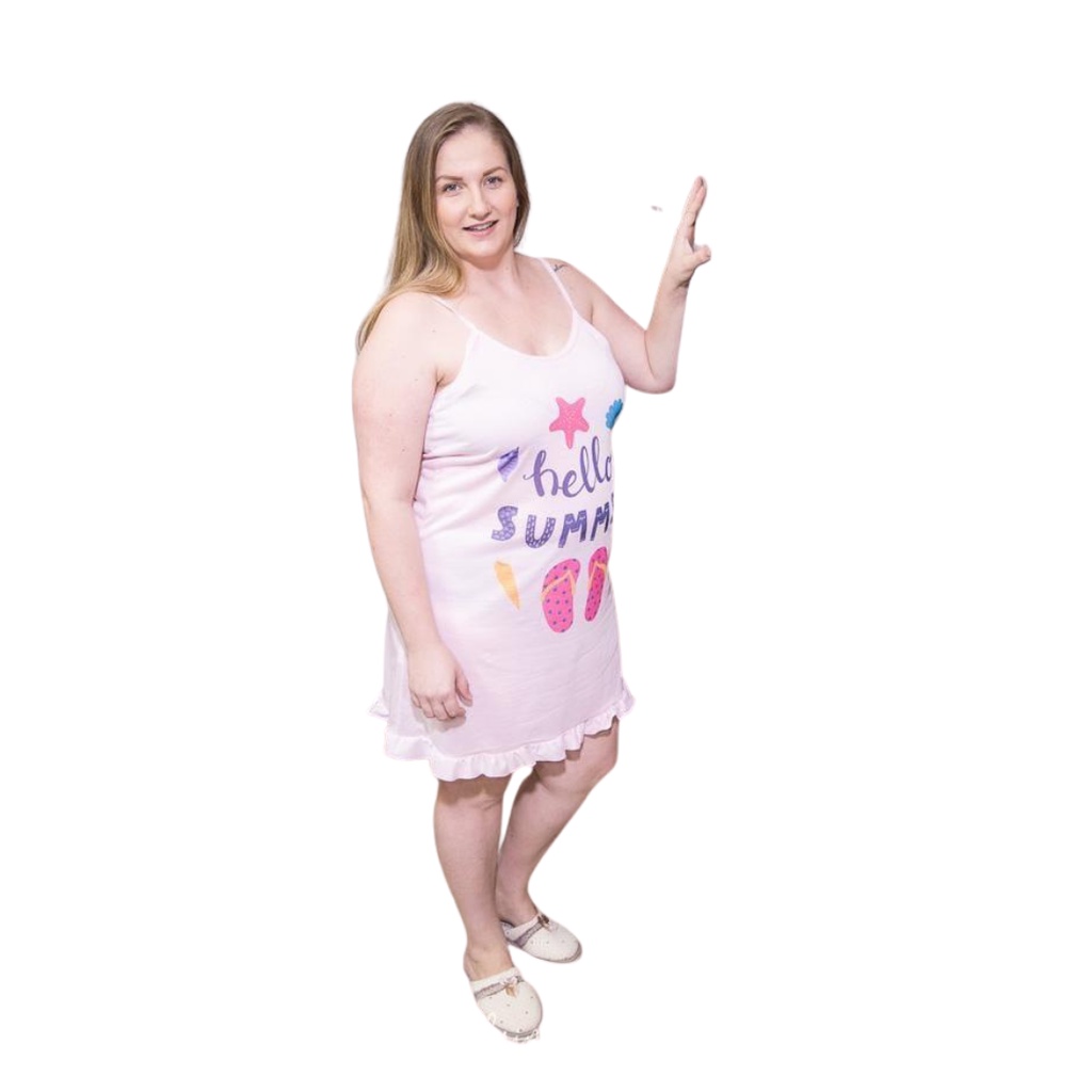 Camisola de Alcinha pra Esposa Alcinha Linda Plus Size Feminina Grande Natal Mulher Ano Novo Revenda Atacado Black Friday Barato Sugestão de Presente Natal