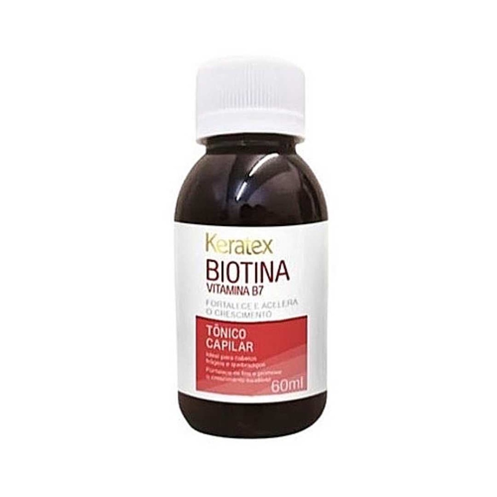 Tonico Capilar Biotina Crescimento Vitamina B7 Keratex 60ml em Oferta na Shopee