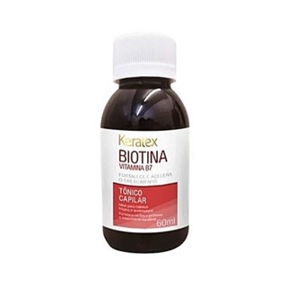 Tonico Capilar Biotina Crescimento Vitamina B7 Keratex 60ml em Oferta na Shopee