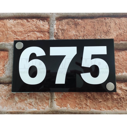 Número De Casa Top Placa Residencial De Vidro Personalizado em Oferta na Shopee