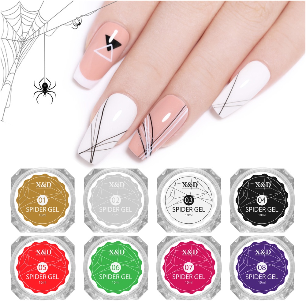 Gel Spider Teia De Aranha Profissional P/ Decoração De Unhas Gel X&D