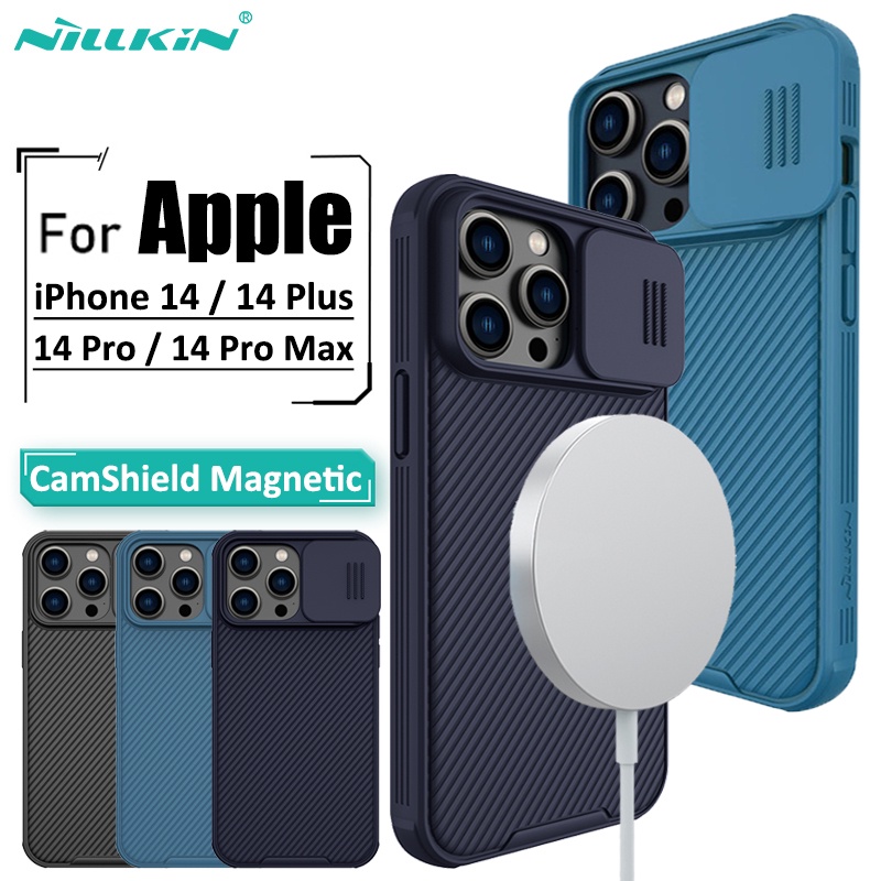 Nillkin Capa Magnética De Luxo Para iPhone 14 Pro 14 Plus 14 Pro Max CamShield De Celular Proteção Deslizante Da Câmera TPU + PC Traseira À Prova De Choque - Mobile & Gadgets
