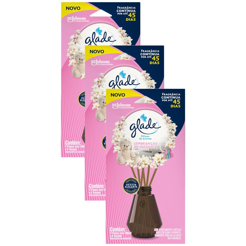 Kit 3 Difusores de Ambiente Glade Lembranças de Infância 100ml em Oferta na Shopee