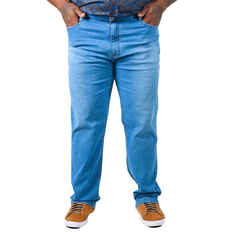 Calça Jeans Masculina Plus Size Tradicional Lycra Elastano 58 ao 62