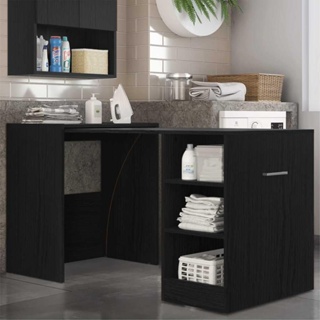 Armário Lavanderia / Mesa Dobrável Ibiza Multimóveis Preto em Oferta na Shopee