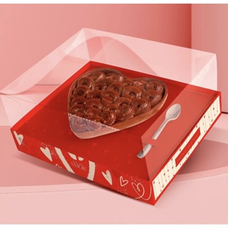 10 Caixa P/ Coração 500 G Linha Red Tampa Acetato (Jango) Cod 1124 em Oferta na Shopee