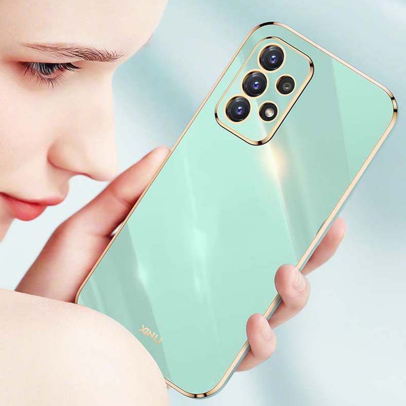 Samsung Galaxy A03S A03 A53 A13 A23 A33 A73 A02S A22 Capa De Silicone Macia Brilhante