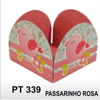 50 Formninhas Para Doce Festa Jardim  Passarinho Rosa Pt339 (Jango) em Oferta na Shopee