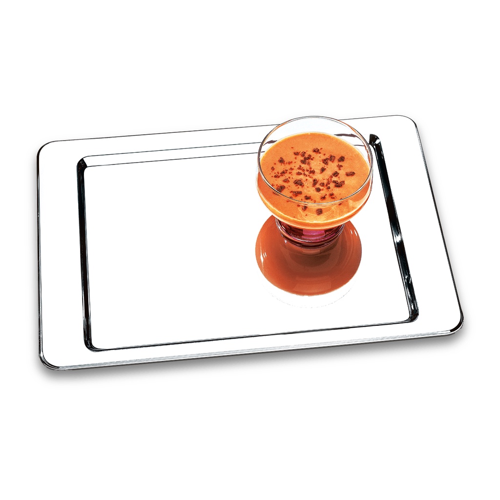 Bandeja Brinox Átina 40x28 cm Aço Inox em Oferta na Shopee