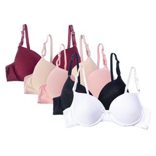 Kit 5 Sutiã Lingerie Sutian com Bojo Confortável liso Soutien com Preço de Fábrica