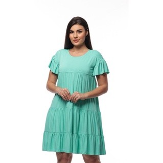 Vestidos Tubinho Midi De Malha Soltinho Com Babado Promoção