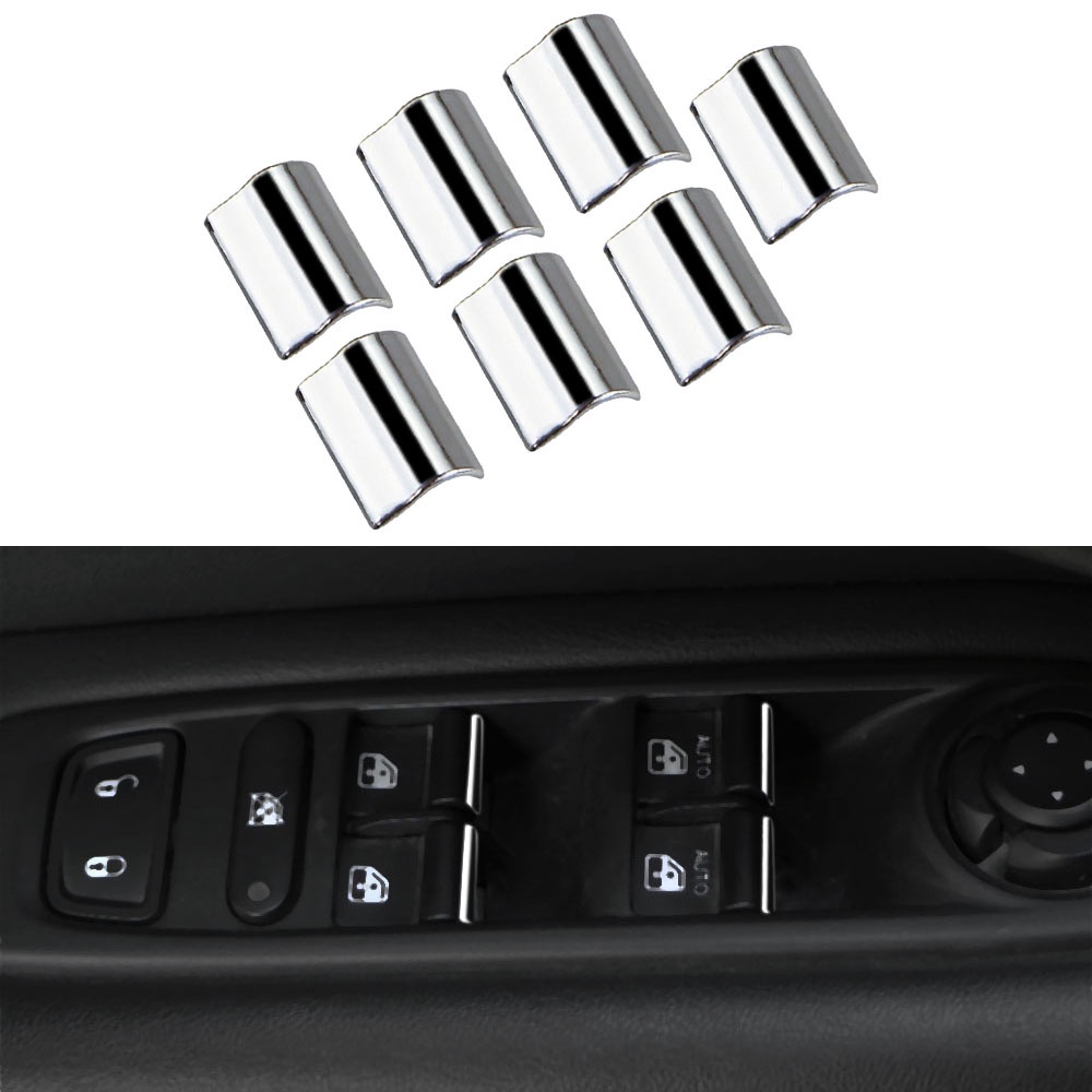 Para Jeep Renegade 2015-2021 Bússola 2017 7Pcs ABS Chave De Elevação De Janela De Carro Botão De Lantejoulas Acessórios De Adesivos