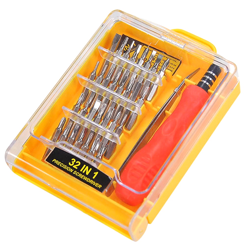 Estojo 32 Pcs Bits Chaves Precisão Torx Fenda Phillips Ferramentas Celular Rádio Relógio Óculos
