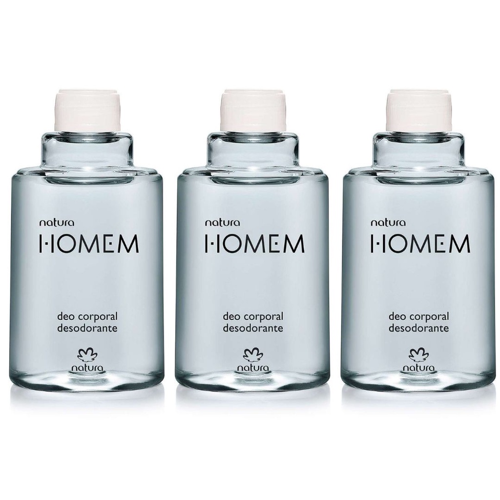 Kit Deo Corporal Refil Natura Homem 100ml (3 unidades) - Natura