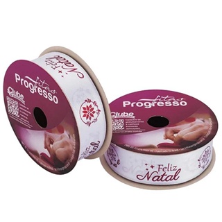 Fita de Cetim - Cor 871 - Feliz Natal - Rolo 10M - 1 unidade em Oferta na Shopee