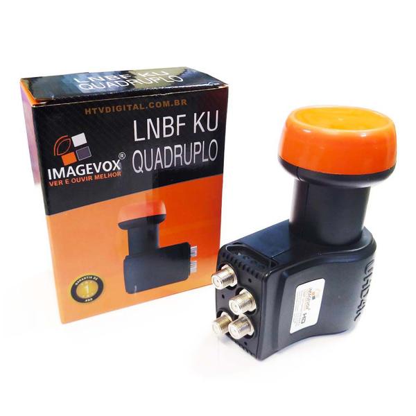 kit com 2 lnb quadruplo e 100 metros de cabo giga multilaser