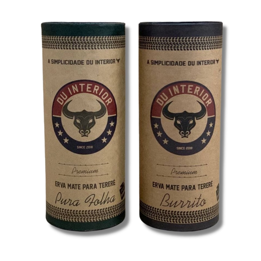 KIT ERVAS MATE PARA TERERÉ DU INTERIOR PURA FOLHA E BURRITO 500G