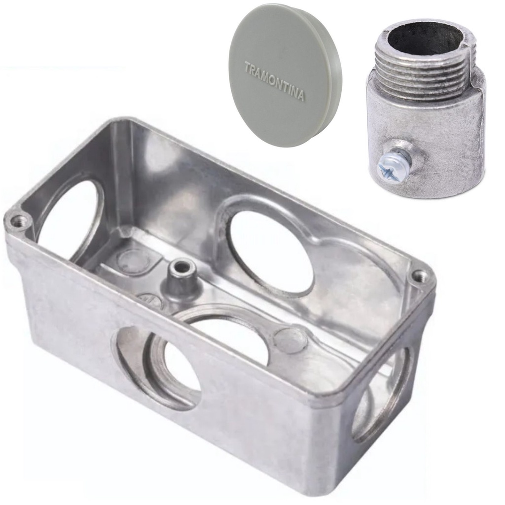 Caixa Multipla X Alumínio 1'' - 32mm Condulete - Tramontina Externo Unidut, Placa, Caixa em Oferta na Shopee