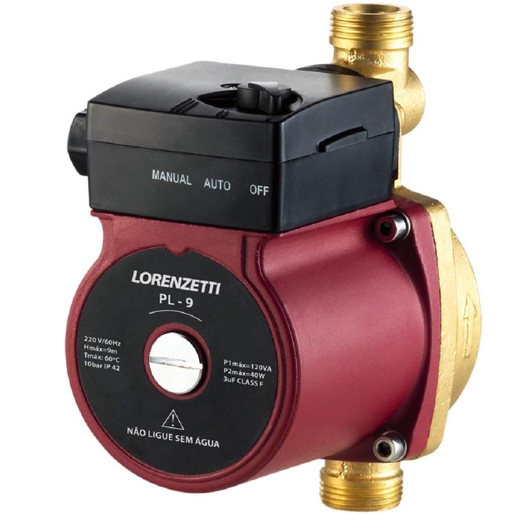Pressurizador De Agua Lorenzetti Pl 9 9 M.c.a Monofasico 220v