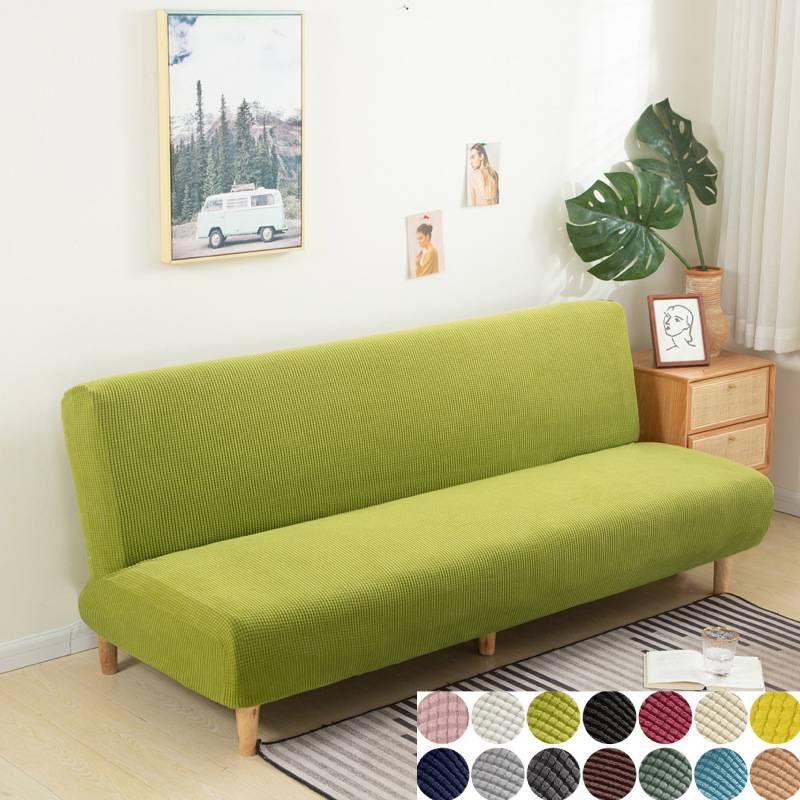 Capa De Sofá-Cama Jacquard Elástica Integrada Para Sem Braço Tamanho Duplo  Protetor De Móveis Decoração De Casa | Shopee Brasil