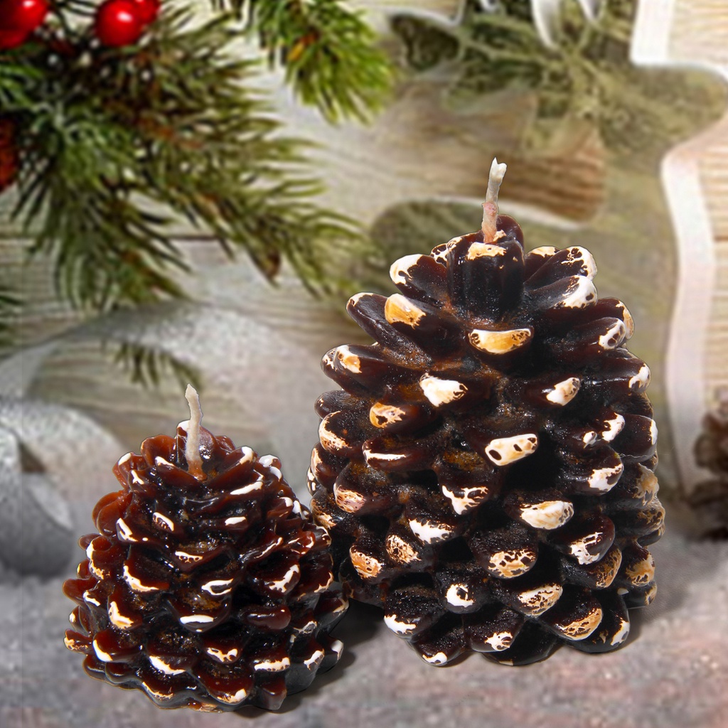 Kit Vela Natalina Pinha - Decoração de Natal