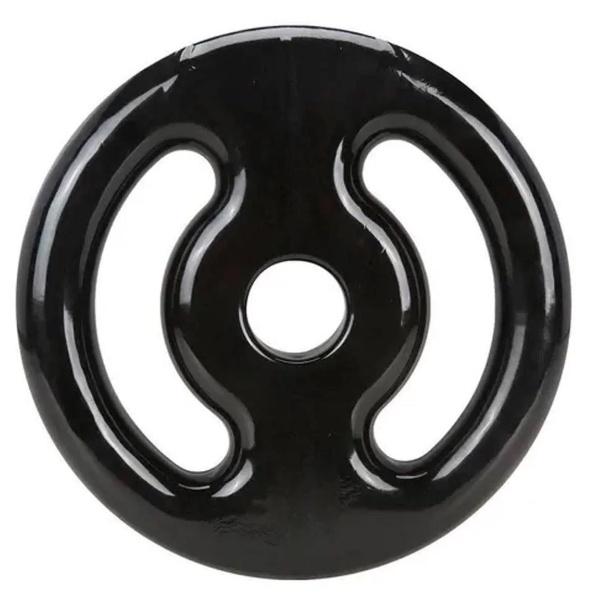 Anilha 25kg Revestida Peso Emborrachado Academia Musculação Fitness Vazada Preta