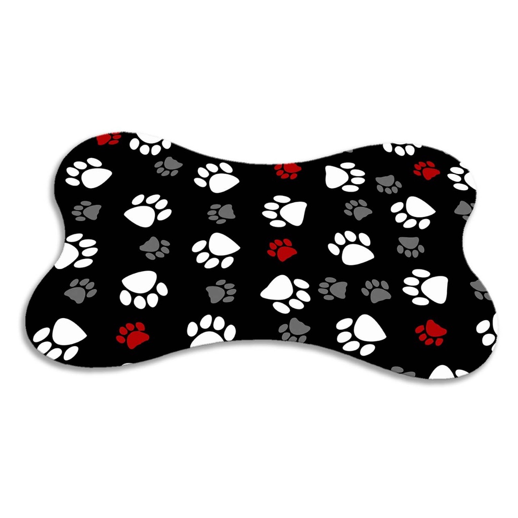 Tapete Pet Patinhas Para Comedouro Osso 46x30