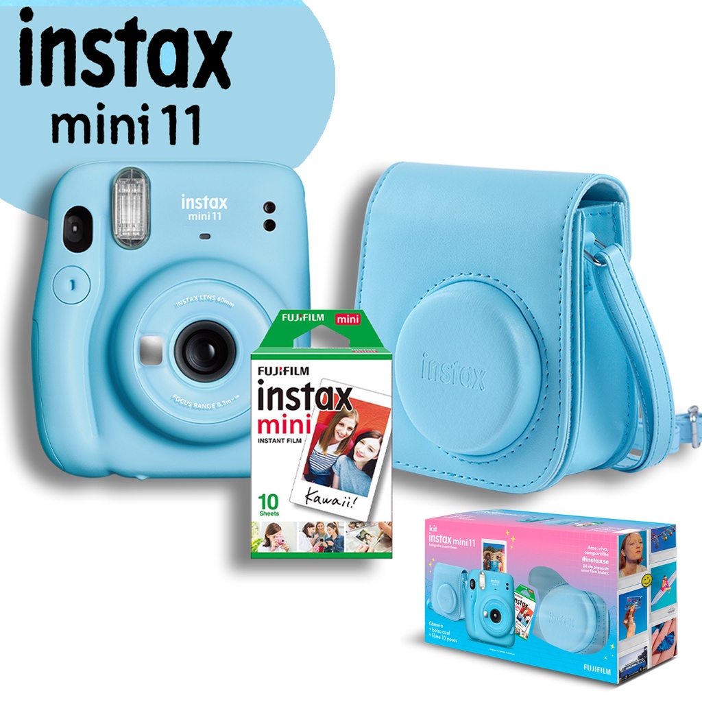 Câmera Instax Mini 11 KIt Camera+filme+bolsa