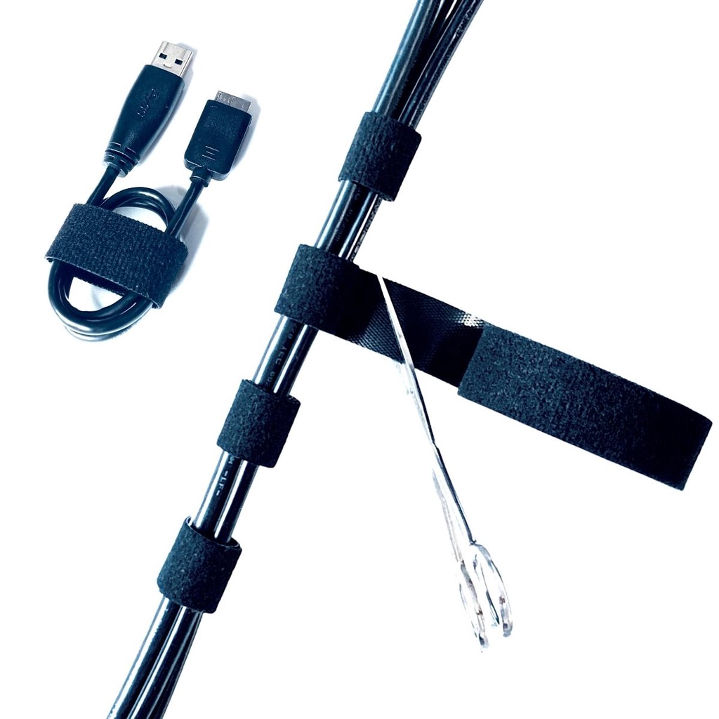 Organizador de cabos Velt Vouble dupla face para enrolar cabos e fios com varias metragens