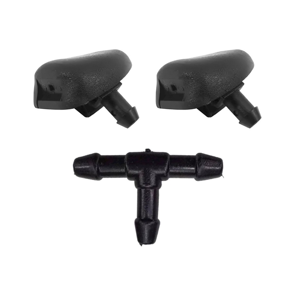 Kit 2 Brucutu Esguicho Parabrisa + 1 Conexão T 206 207 e C3