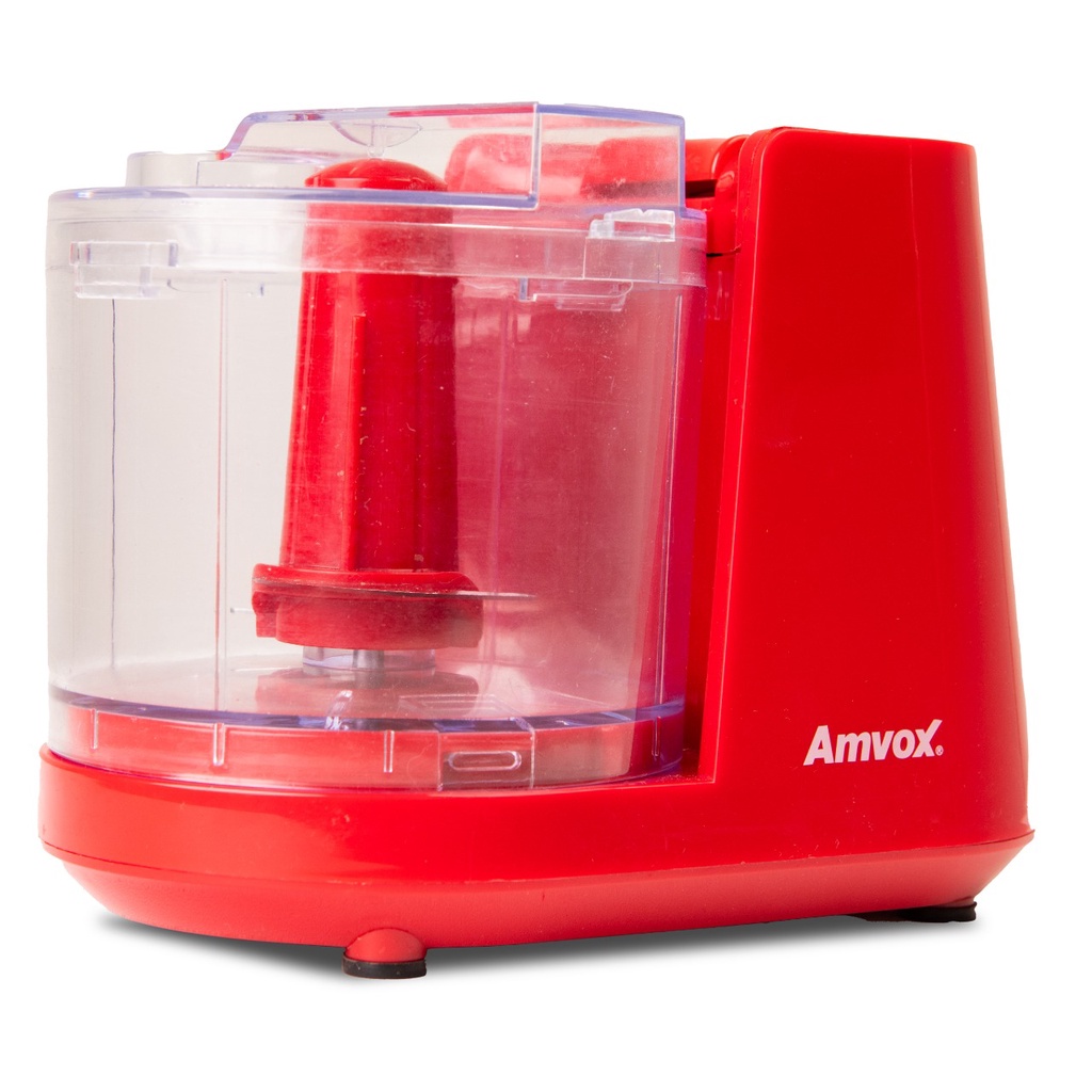 Mini Processador Elétrico e Triturador de Alimentos Amvox APR 1001 RED 1000W 2 Lâminas em Oferta na Shopee