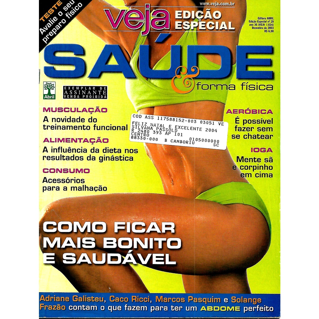 VEJA EDIÇÃO ESPECIAL 29 * SAÚDE * COMO FICAR MAIS BONITO E SAUDÁVEL