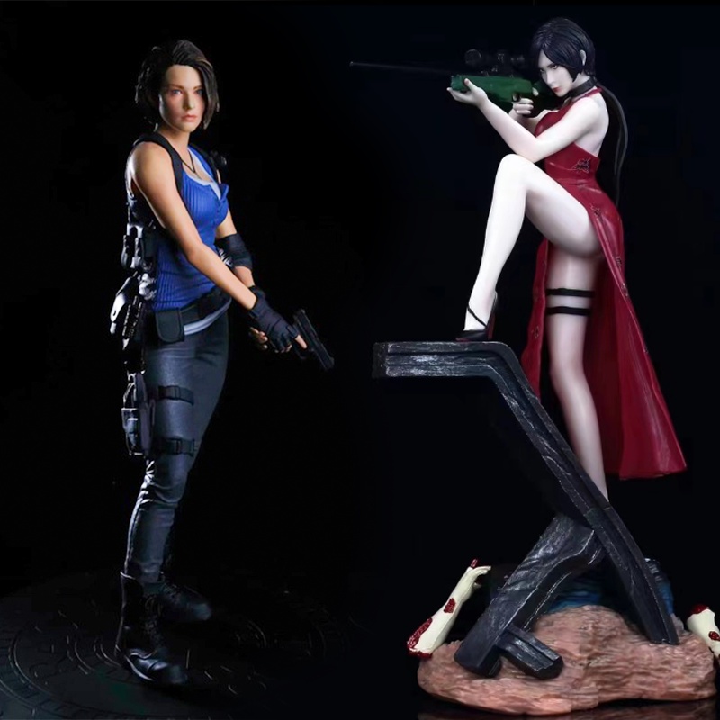 32CM-36CM Resident Evil Ada Wong Leon Scott Kennedy Jill valentine PVC Figura Ação Anime Estátua Colecionável Boneca Presente Brinquedos