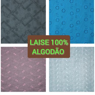 Tecido Laise Bordada 100% Algodão 0,50cm x 1,30m ( lese / layse lezy )