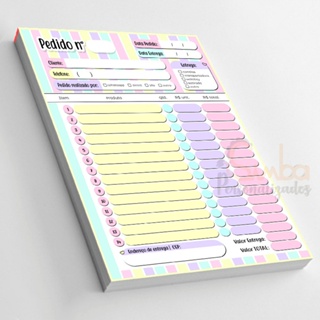 Talão de Pedido Padrão - 100fls -75g - 10x14cm em Oferta na Shopee