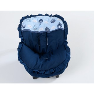 Capa de Bebê Conforto Acolchoada Babado Estampada Balão Marinho Menino