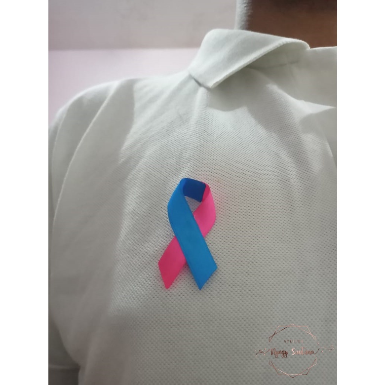 100 Broches para o Outubro Rosa Novembro Azul combate ao câncer de mama e próstata