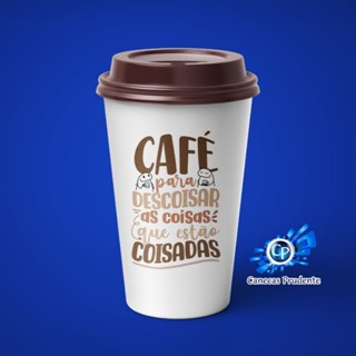 Copo Twister com Tampa Bucks Marrom com Frases sobre Café
